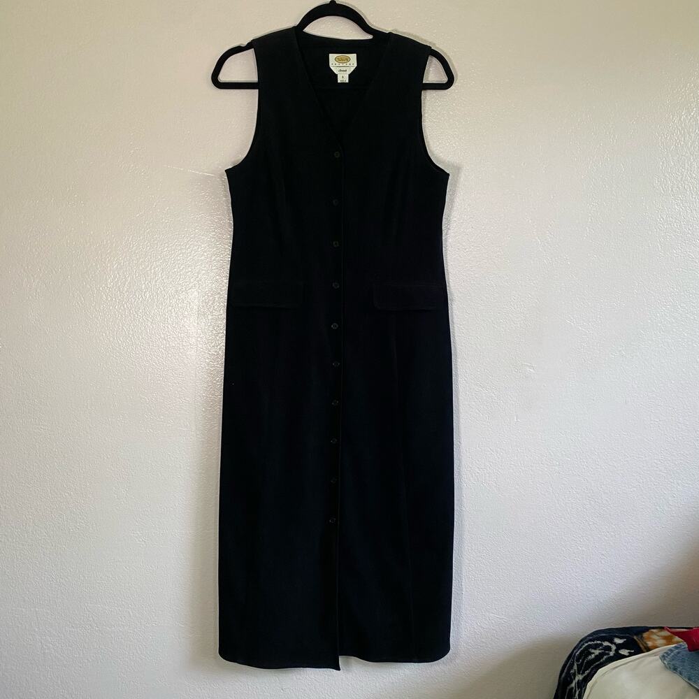 Vintage Talbots Womens Corduroy Button Down Dress 90s Y2K Size 6